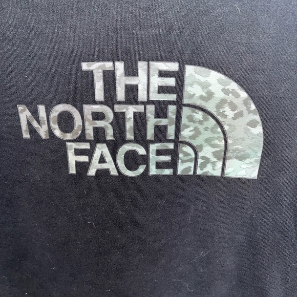 The North Face Black Leopard Print Logo Hoodie - Picture 2 of 4